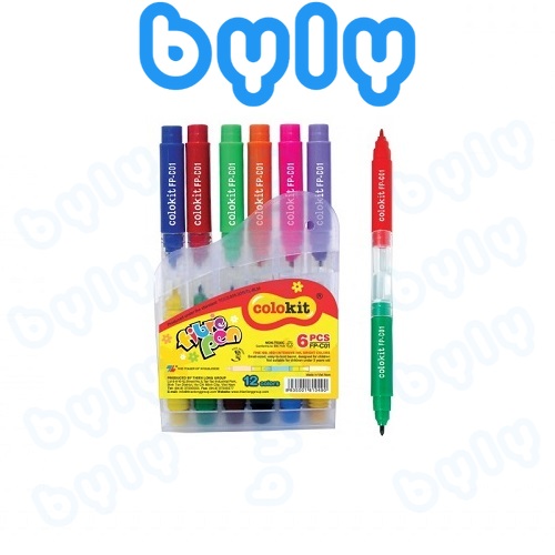 Bút Lông Màu Nước 2 Đầu - 12 Màu Thiên Long Colokit FP-C01 - ByLy Store