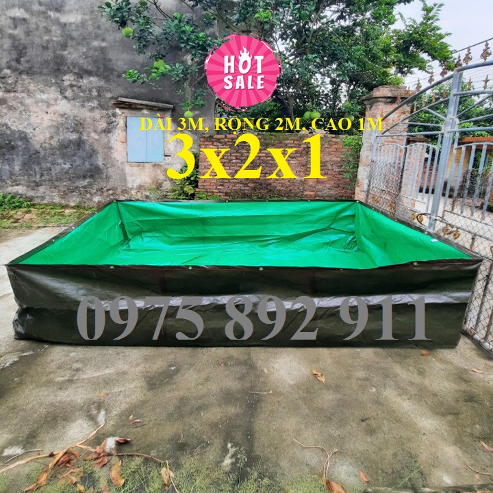 BỂ BẠT NUÔI ỐC ẾCH CÁ - XANH BỘ ĐỘI