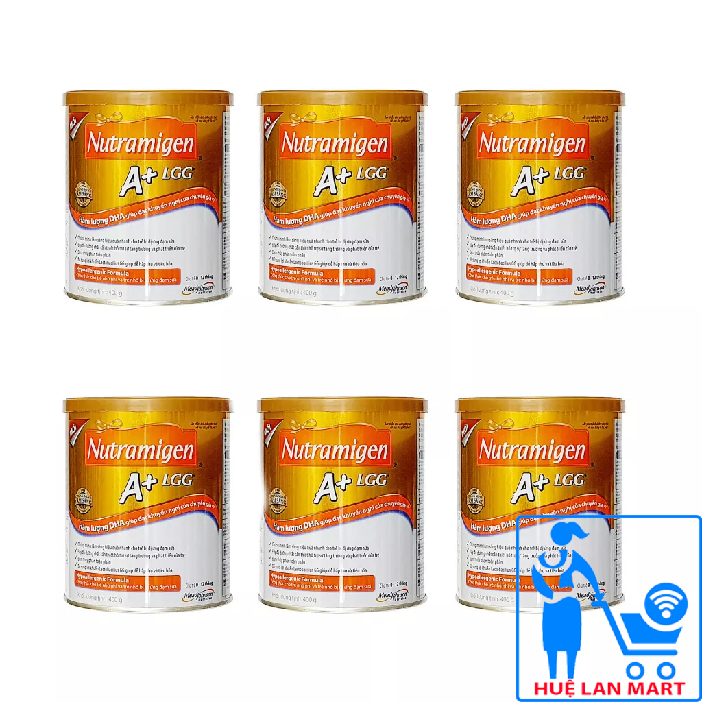 Combo 6 hộp sữa bột mead johnson nutramigen a lgg - 400g công thức cho trẻ bị dị ứng đạm sữa bò