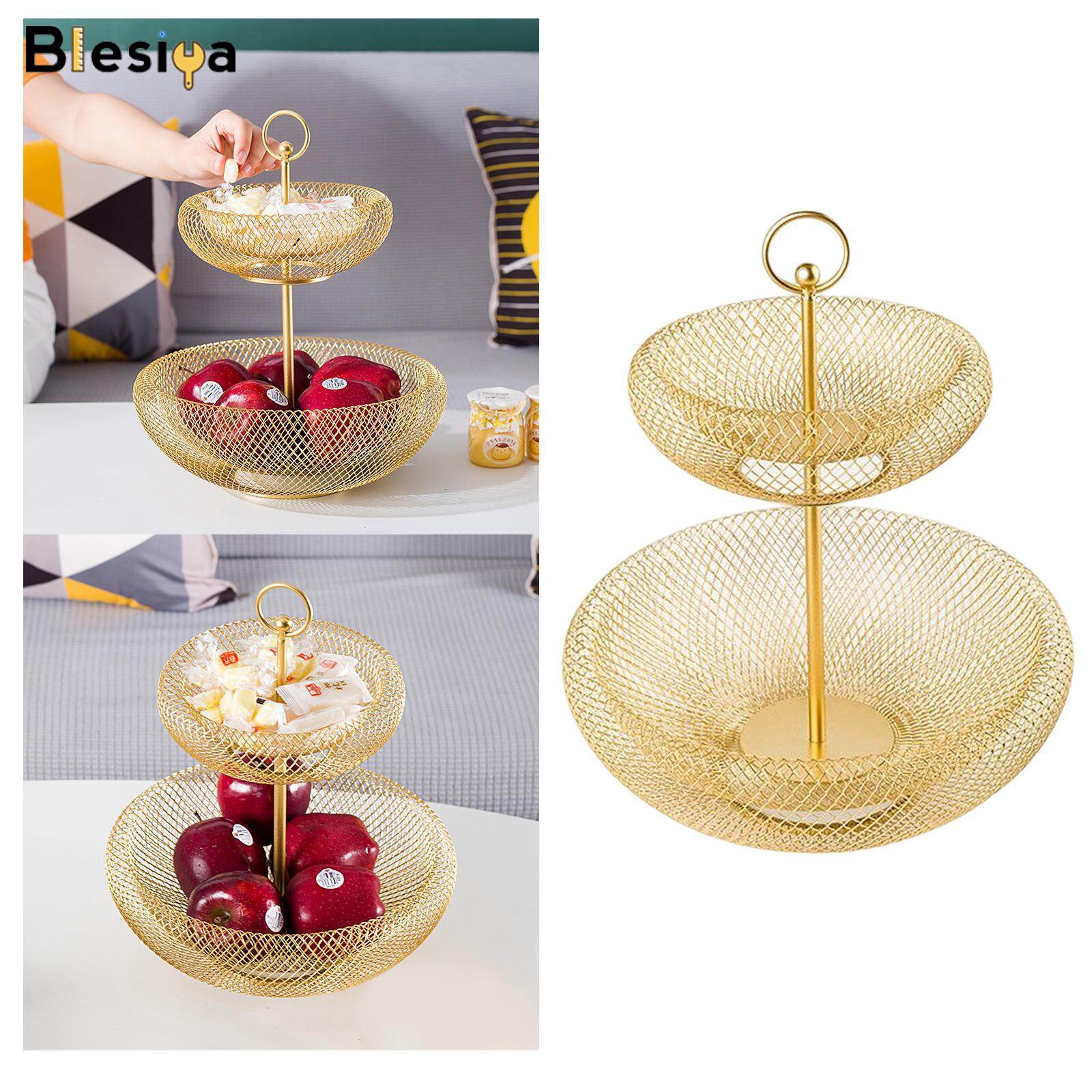 Blesiya 2 Tier Countertop Fruit Basket Vegetable Basket Fruit Holder for Storage