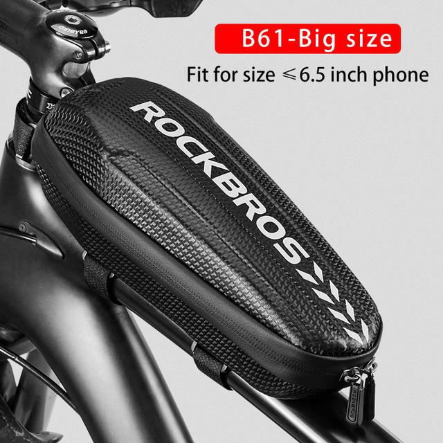 ROCKBROS Bicycle Bag Hard Shell Front Frame Bicycle Bag MTB Road Folding Saddle Bag Multifunctional Large Capacity Sports Bike Bag Bicycle Accessories