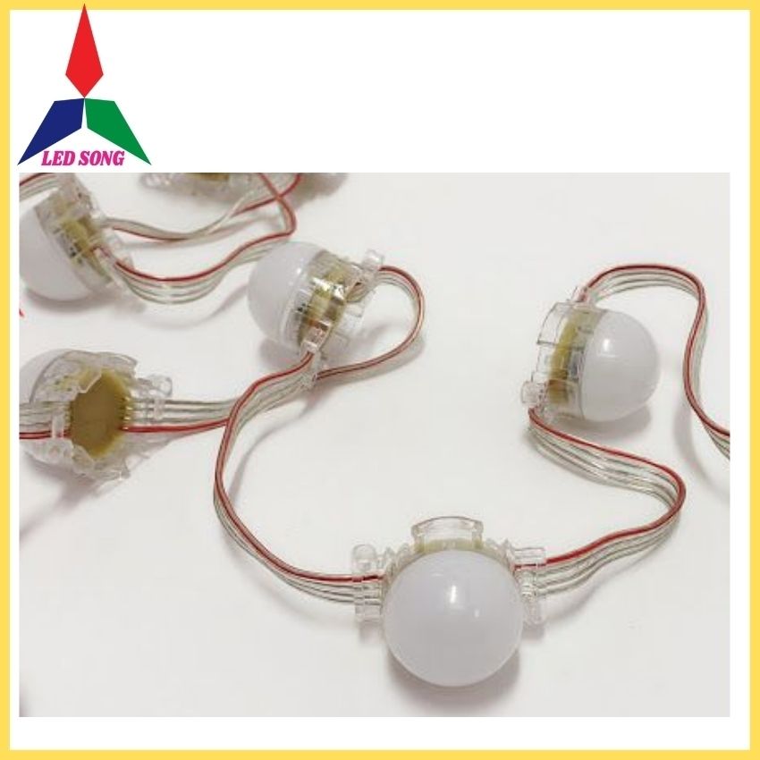Led Bát Full Màu Phi 30mm Tự Nháy Dây 30 Bóng