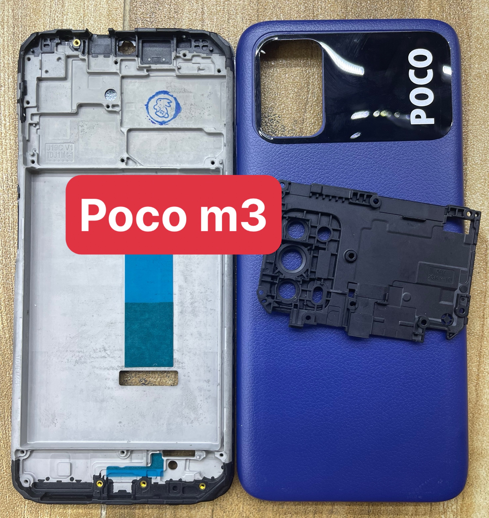 Bộ xương +vỏ điện thoại xiaomi POCO M3 kèm camera-ráp máy đẹp