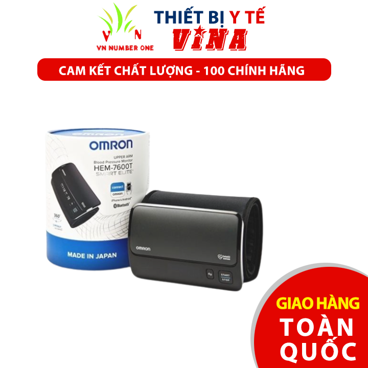 Máy Đo Huyết Áp Bắp Tay Omron HEM 7600T Hàng MADE IN JAPAN