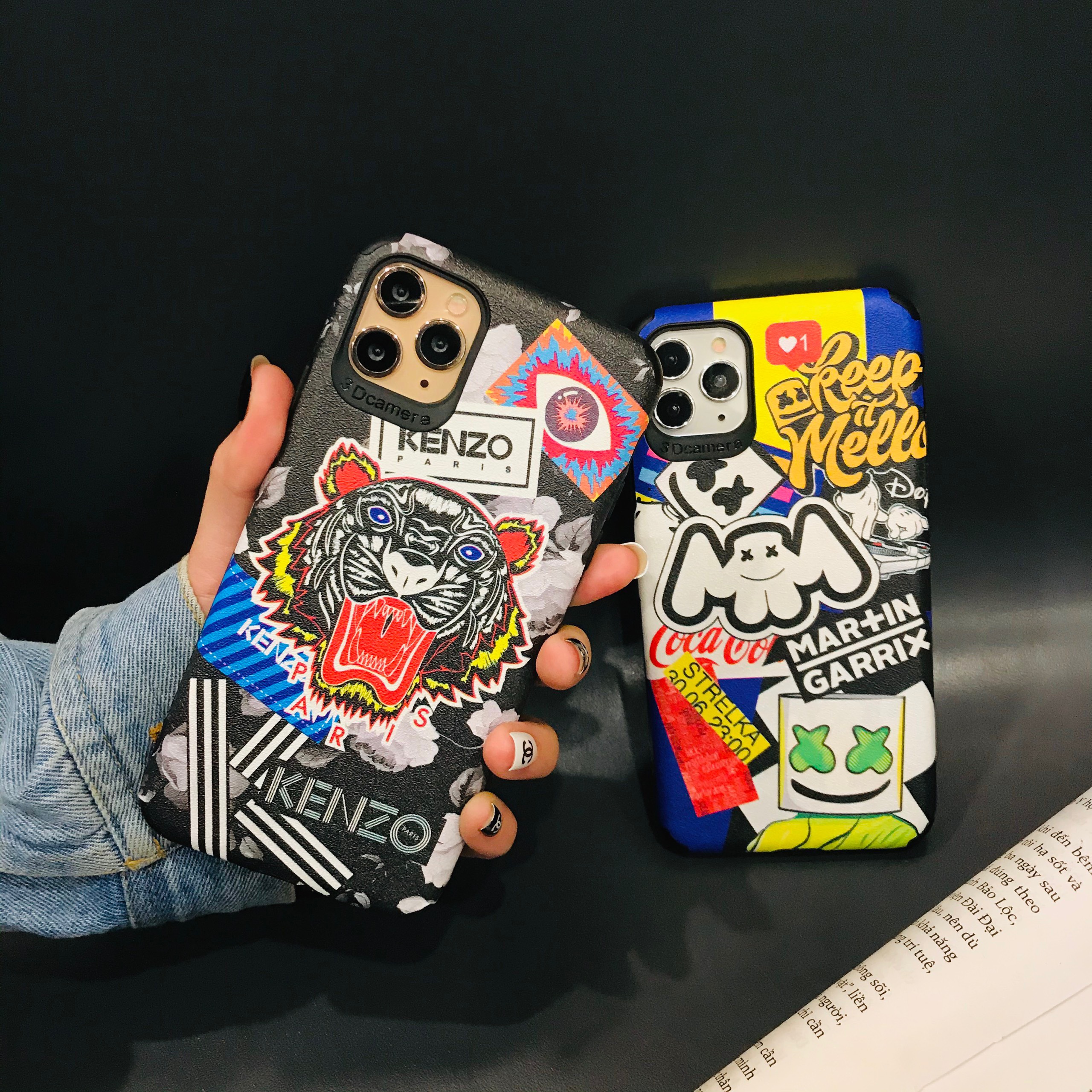 Ốp Lưng Da IMD KenZo x Mashmellow