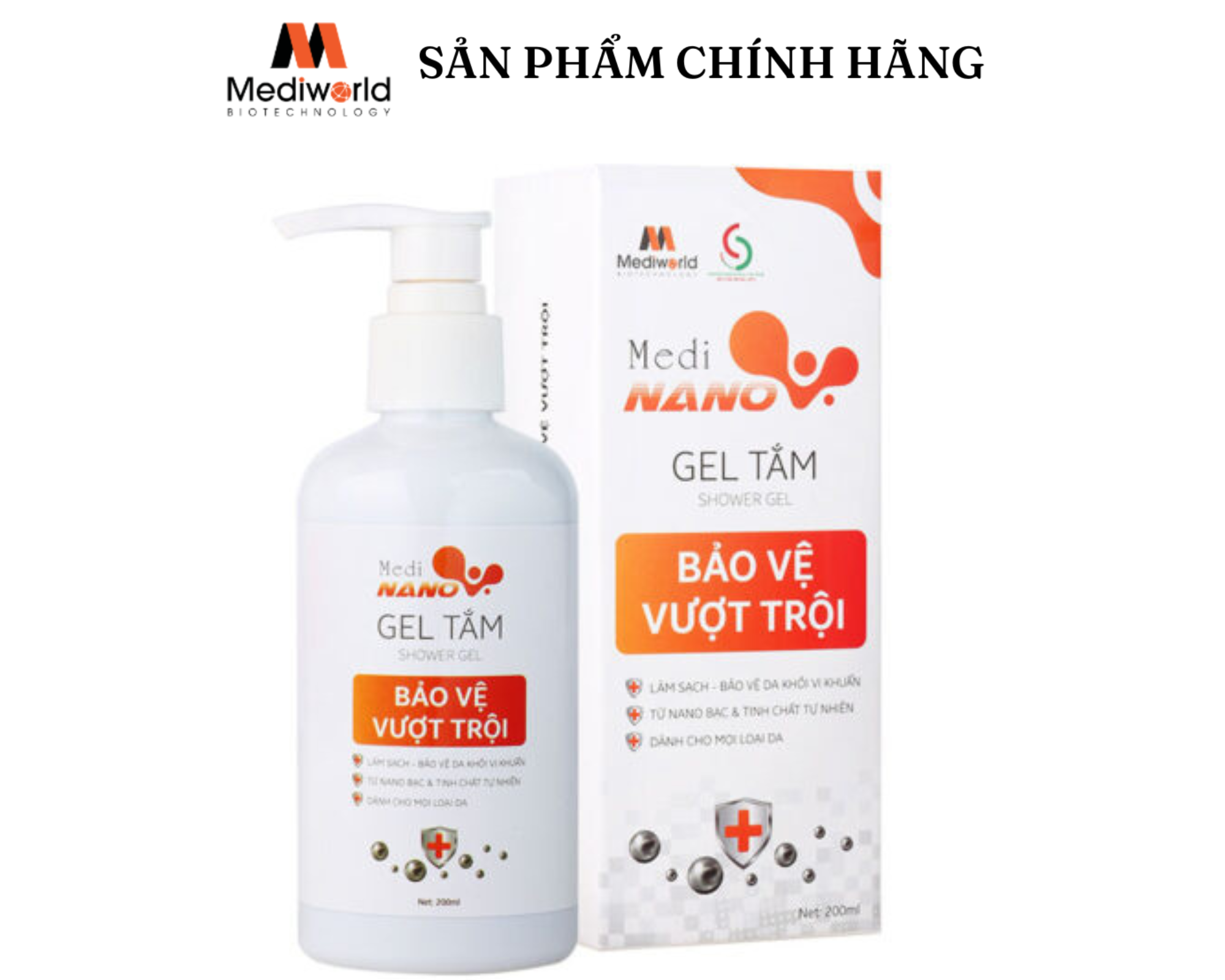 Gel tắm MediNano 200ml
