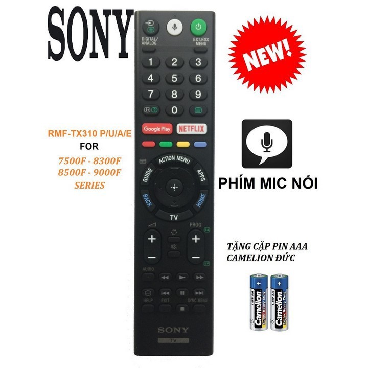 Remote điều khiển TV SONY SMART Có giọng nói Micro Chuẩn chính hãng SONY ( hàng xịn zin)