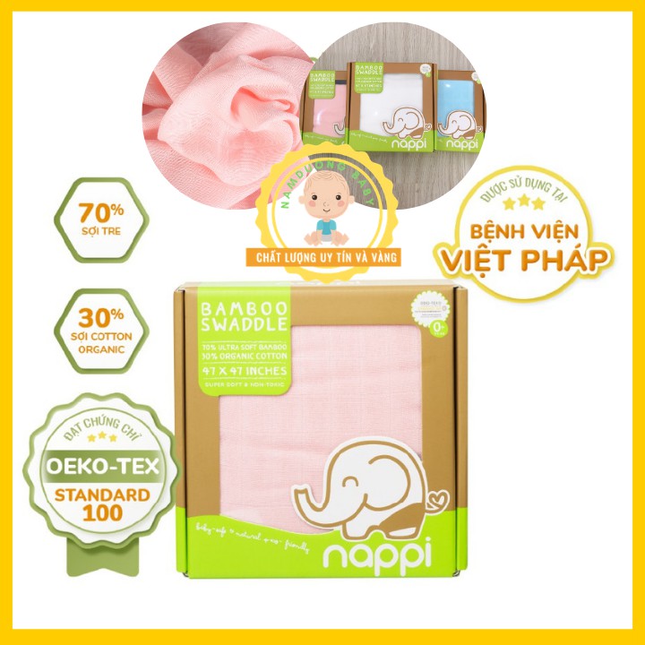 Khăn đa năng Nappi Sợi tre kích thước 120*120cm