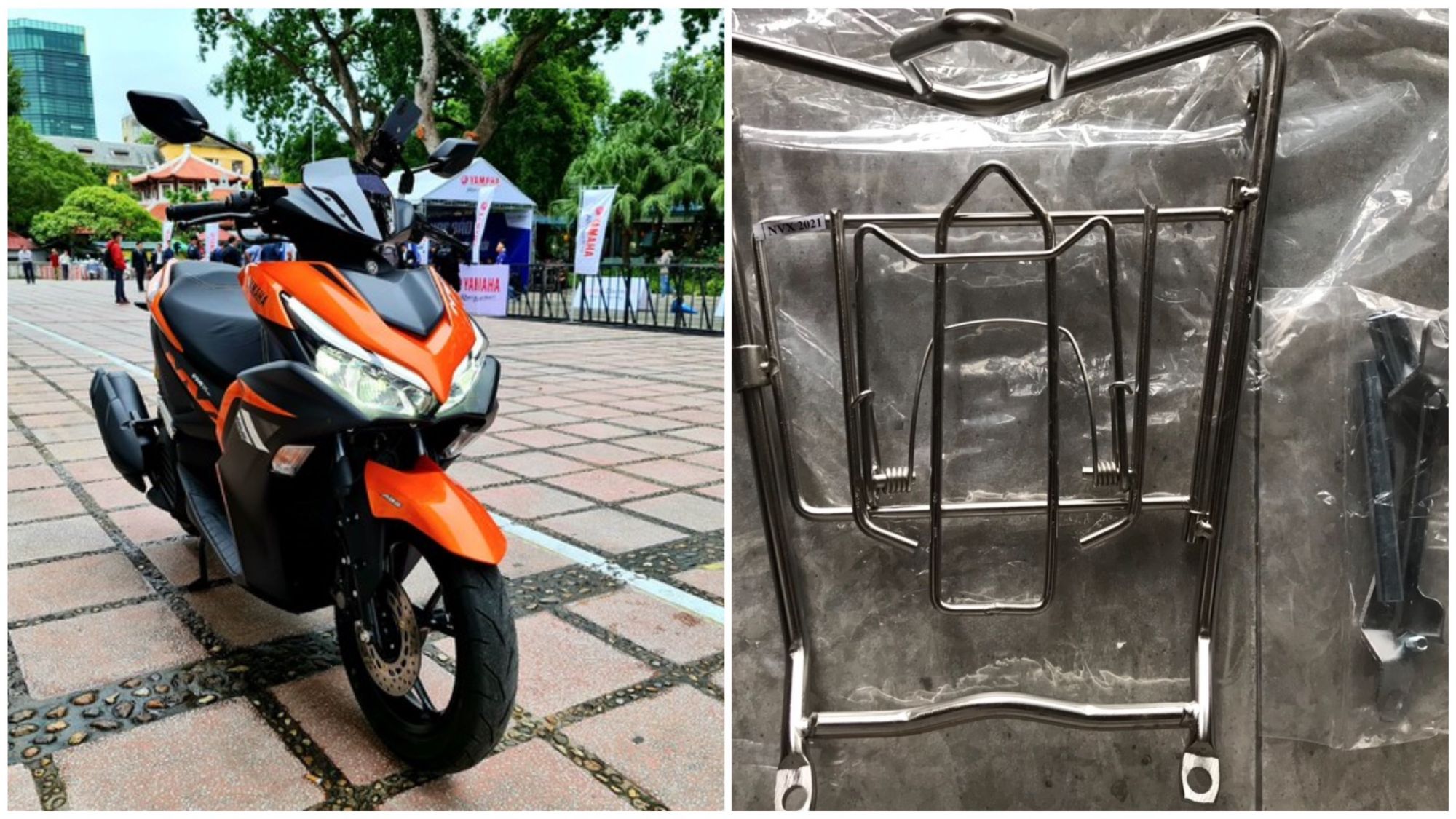 để chân,baga nvx 2022-2021 inox