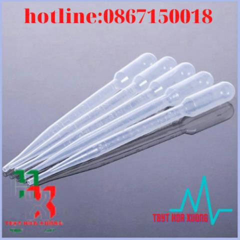 Ống Hút Nhỏ Giọt 1ml - Pipet pasteur 1ml túi 100 cái