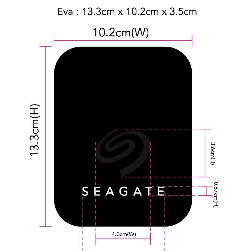 Túi chống sốc Seagate 15 x 11cm