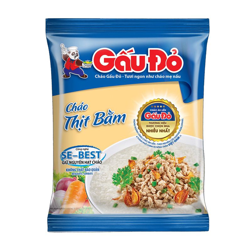 THÙNG CHÁO GẤU ĐỎ 50G 50 GÓI