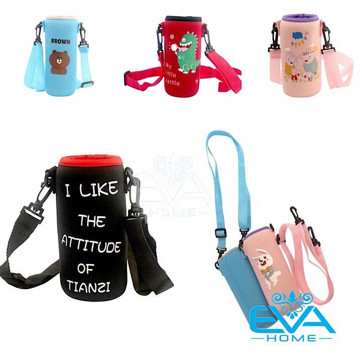 [HCM]Túi Giữ Nhiệt Hoạt Hình Có Dây Đeo 500 Ml