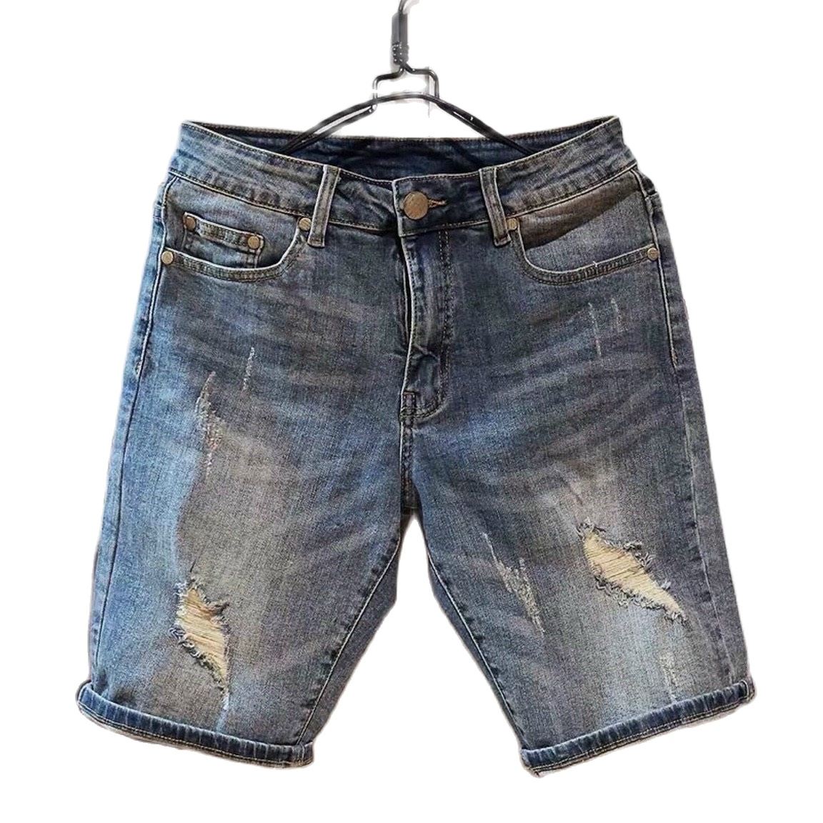 [HCM]Quần short jean nam co giãn - quần ngố nam rách gối - quần jean lửng nam thiết kế năng động phong cách hàn quốc thời trang thỏ tây shop94 ts247
