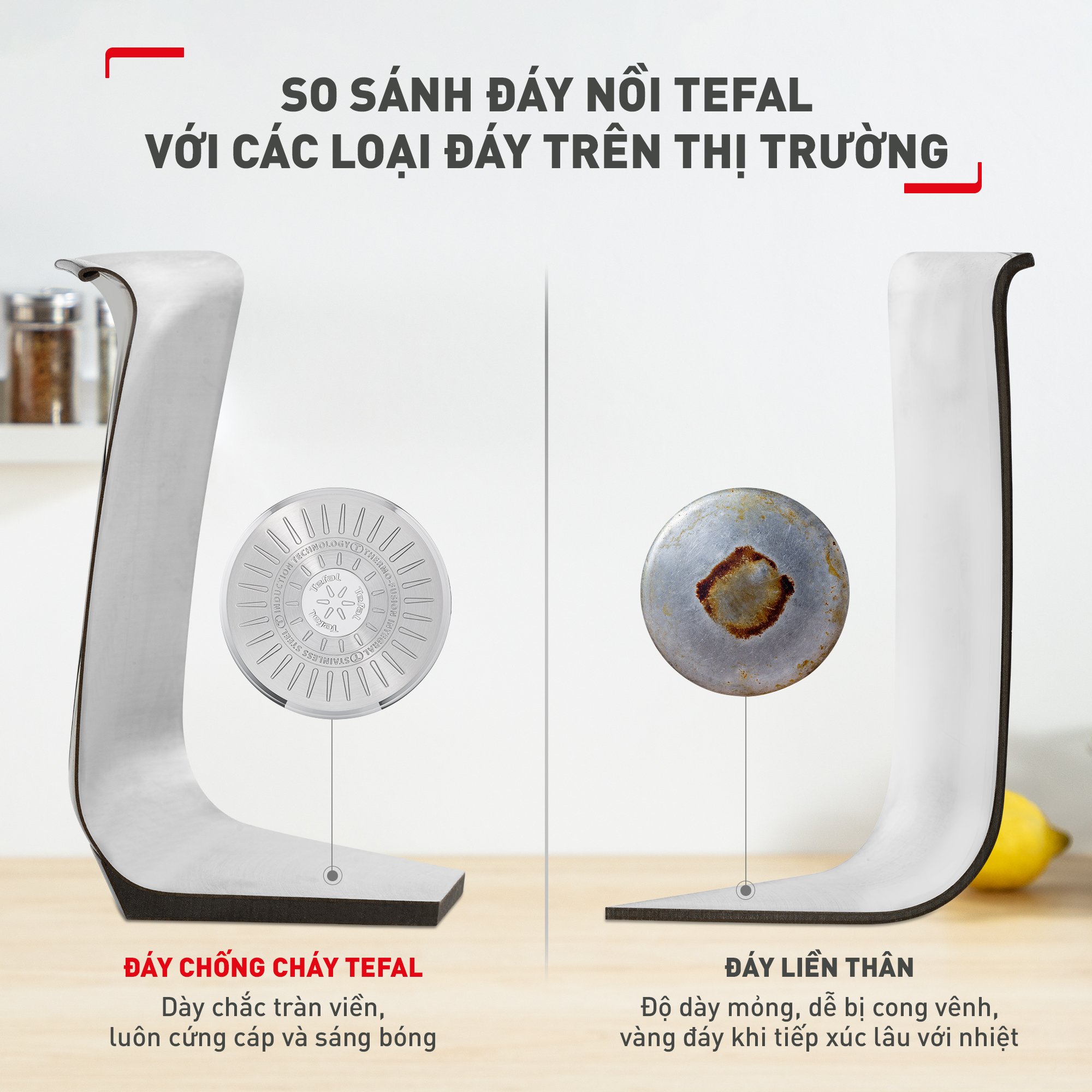 Bộ 3 nồi inox cao cấp Tefal Duetto Plus (Quánh 16cm - 1.4L, Nồi 20cm - 2.8L, Nồi 24cm - 4.9L)