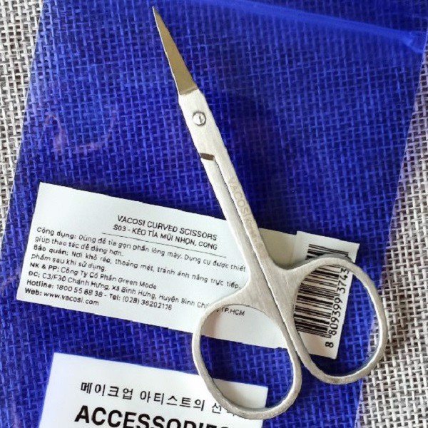 [CHÍNH HÃNG] Kéo Tỉa Mũi Nhọn Cong Vacosi Curved Scissors S03