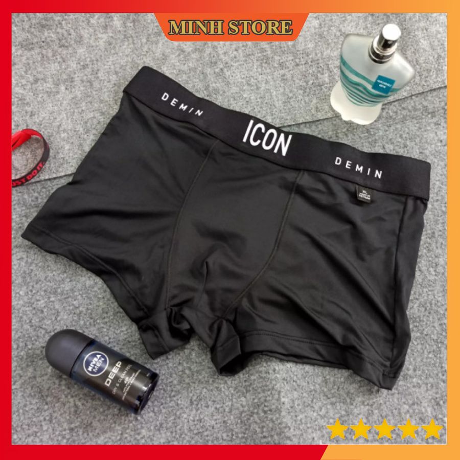 Quần lót nam Boxer cotton ICON Demin Quần Sịp Đùi nam cotton co dãn 4 chiều cạp to siêu chắc chắn SI02- MINHSTORE