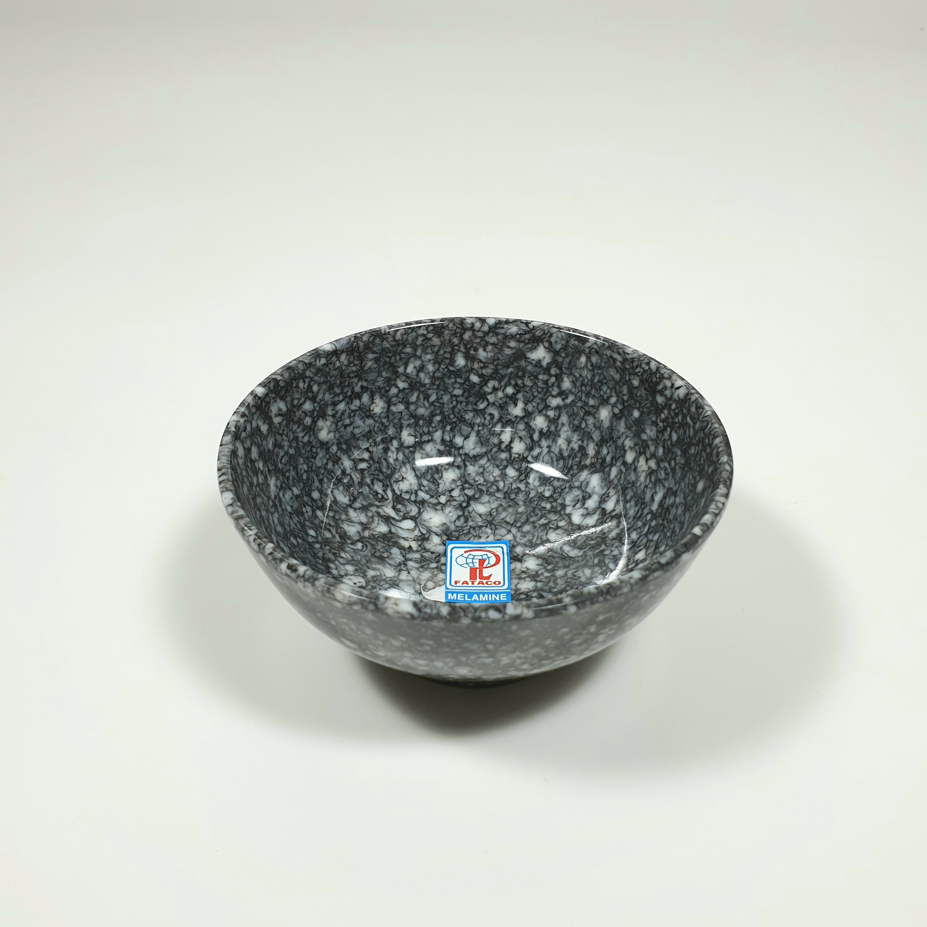 Chén(bát) đựng cơm nhựa Melamine vân đá đen/trắng/xanh CO11