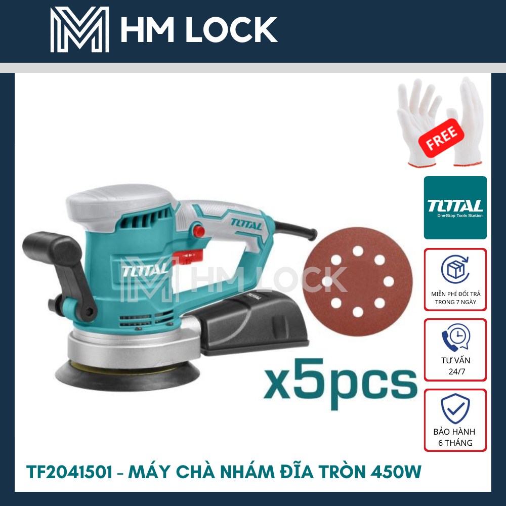 100x110mm máy chà nhám vuông 240w total - tf2231106 - hm lock