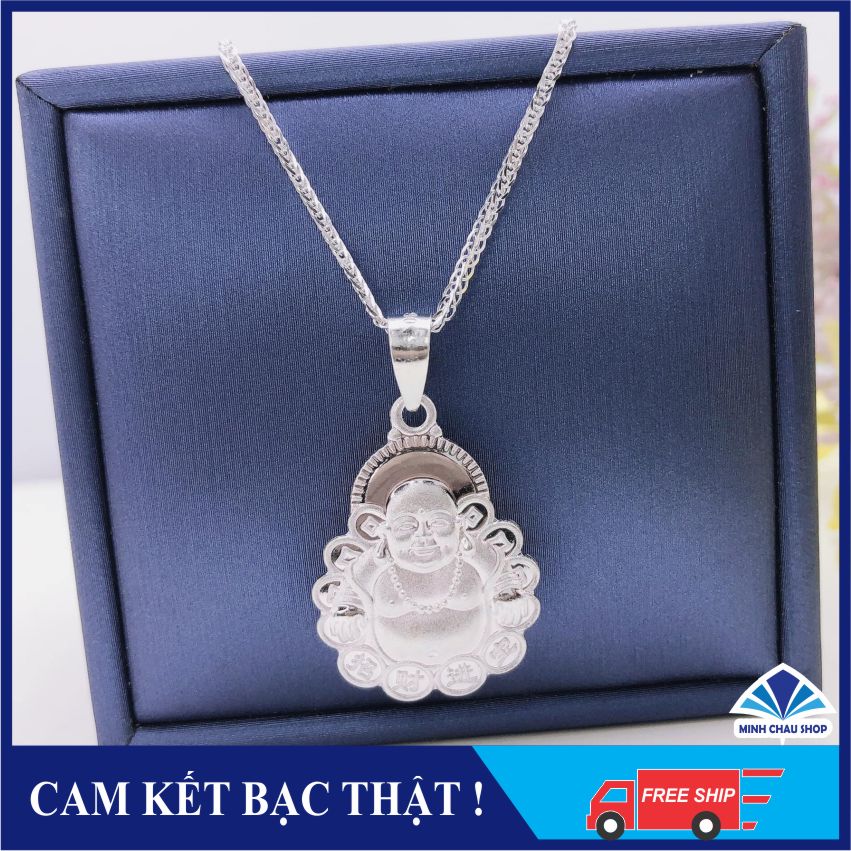 Dây chuyền bạc mặt kèm phật