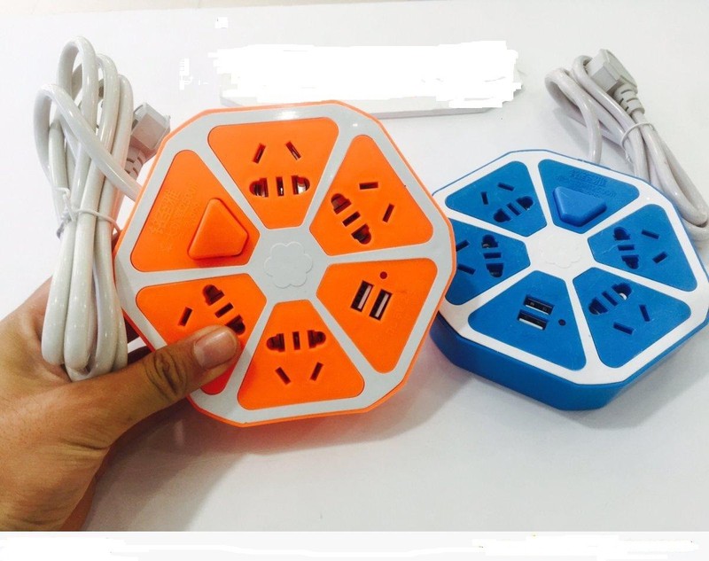 Ổ điện trái cam kèm 2 cổng USB