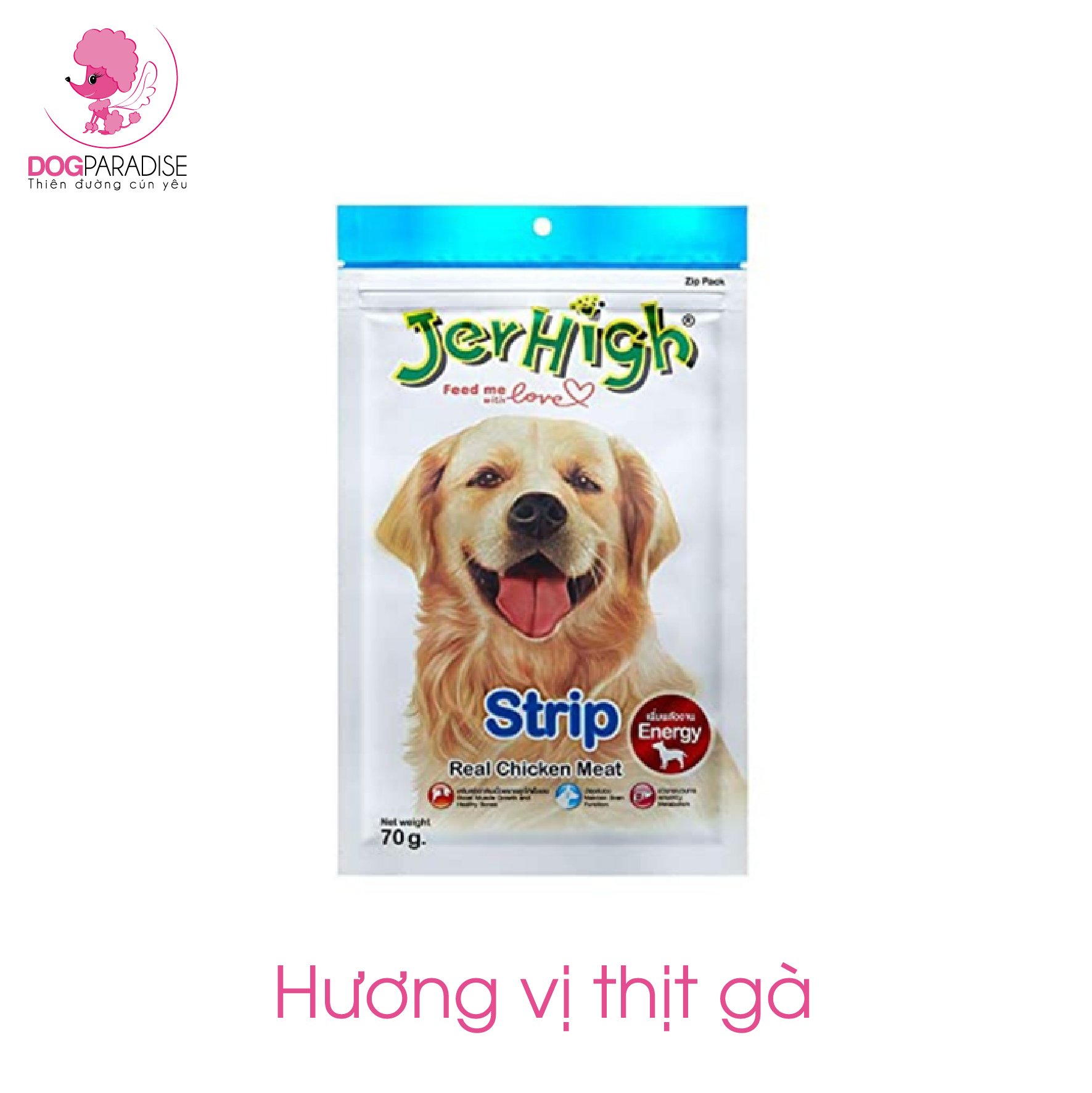 Snack dinh dưỡng cho chó Jerhigh 70g - Dog Paradise
