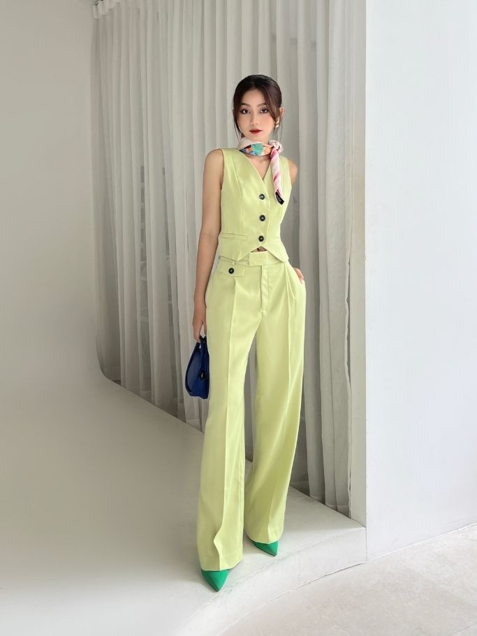 COCO SIN - Áo Gile Xanh