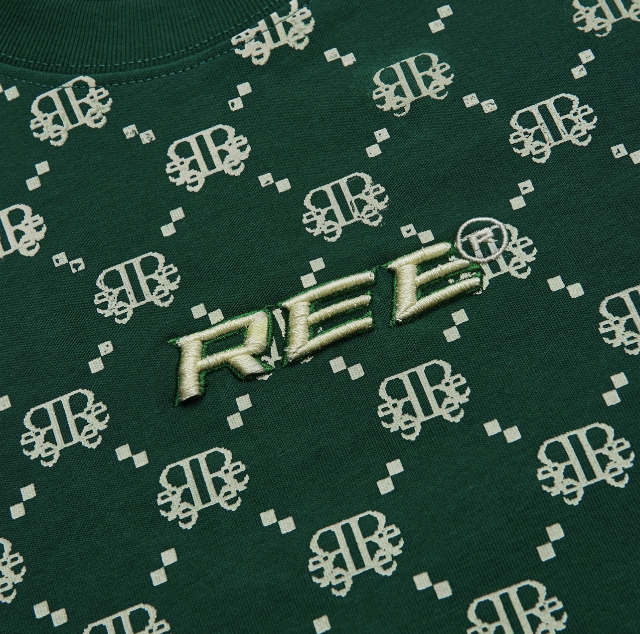 LOCAL BRAND REE - ÁO THUN DIAMOND MONOGRAM MÀU XANH