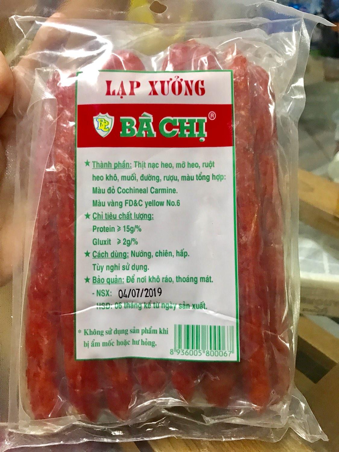 Lạp xưởng Bà Chị 500gr