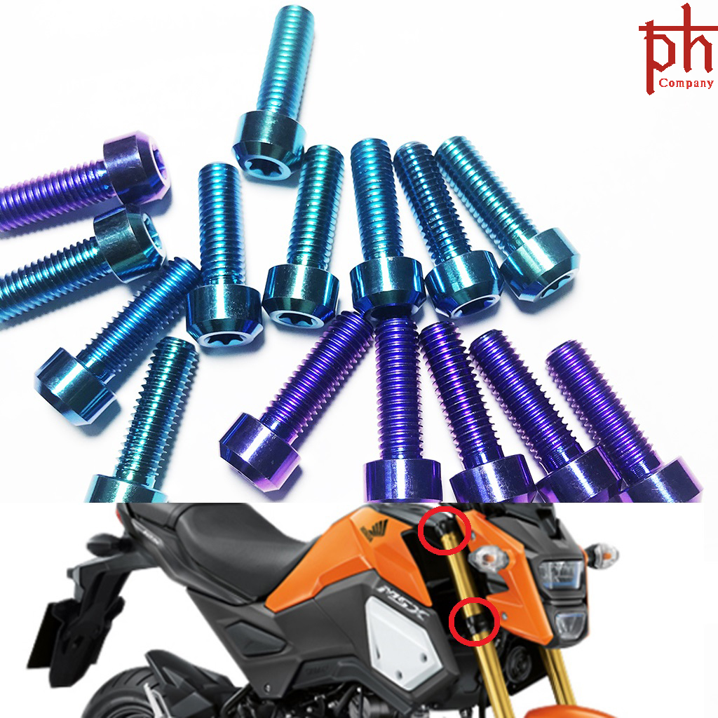 Bộ 6 ốc giữ chảng ba msx/sonic/satria titan gr5