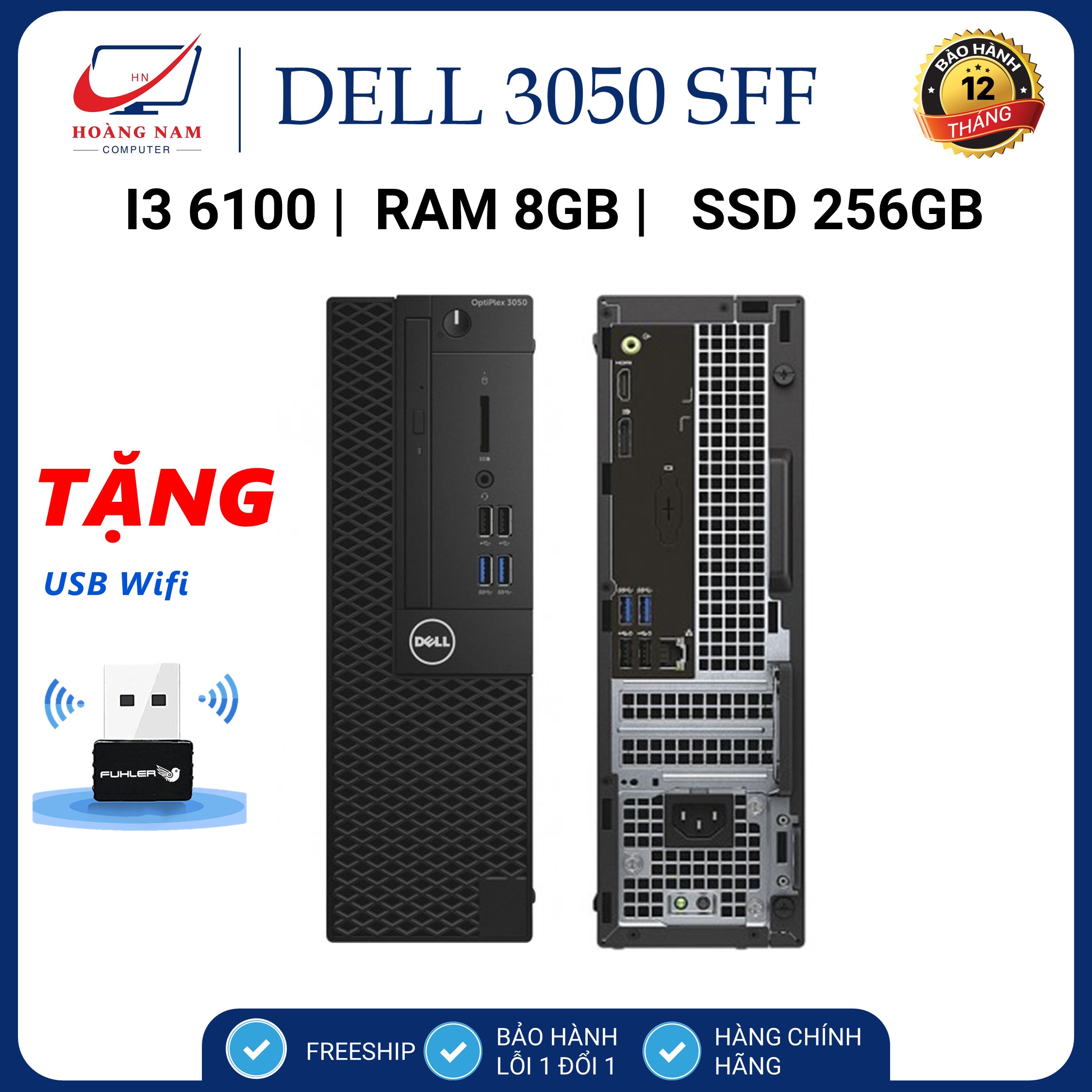 Máy Tính Để Bàn Đồng Bộ Dell 3050/7050 Core i3 6100/Ram 8G/SSD 256GB, cây máy tính văn phòng giá rẻ, bảo Hành 12 Tháng Máy Tính Để Bàn Đồng Bộ Dell 3050/7050 Core i3 6100/Ram 8G/SSD 256GB, cây máy tính văn phòng giá rẻ, bảo Hành 12 Tháng