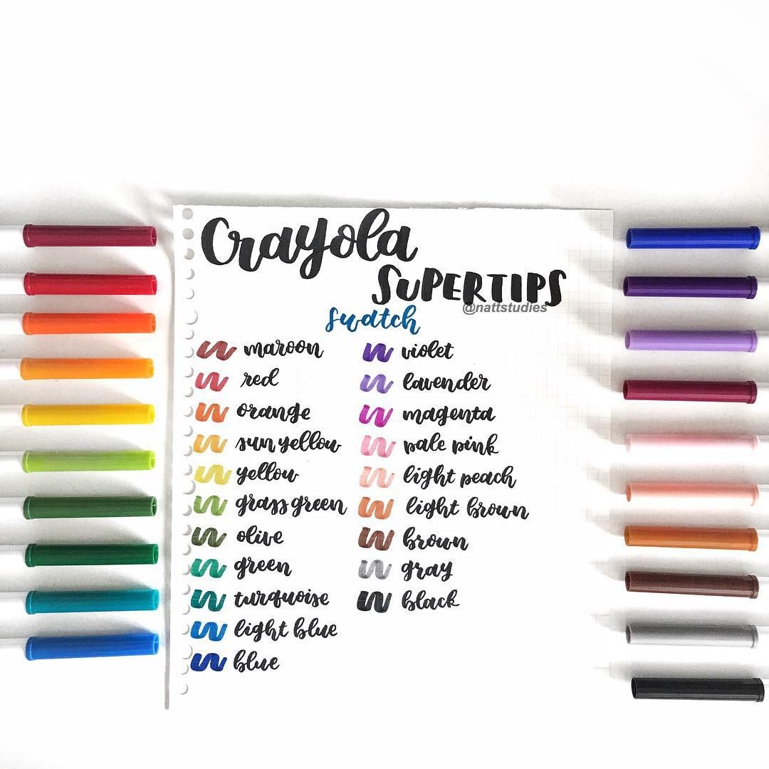 (lẻ cây) Bút Crayola Super Tips ngòi chóp nón viết Calligraphy