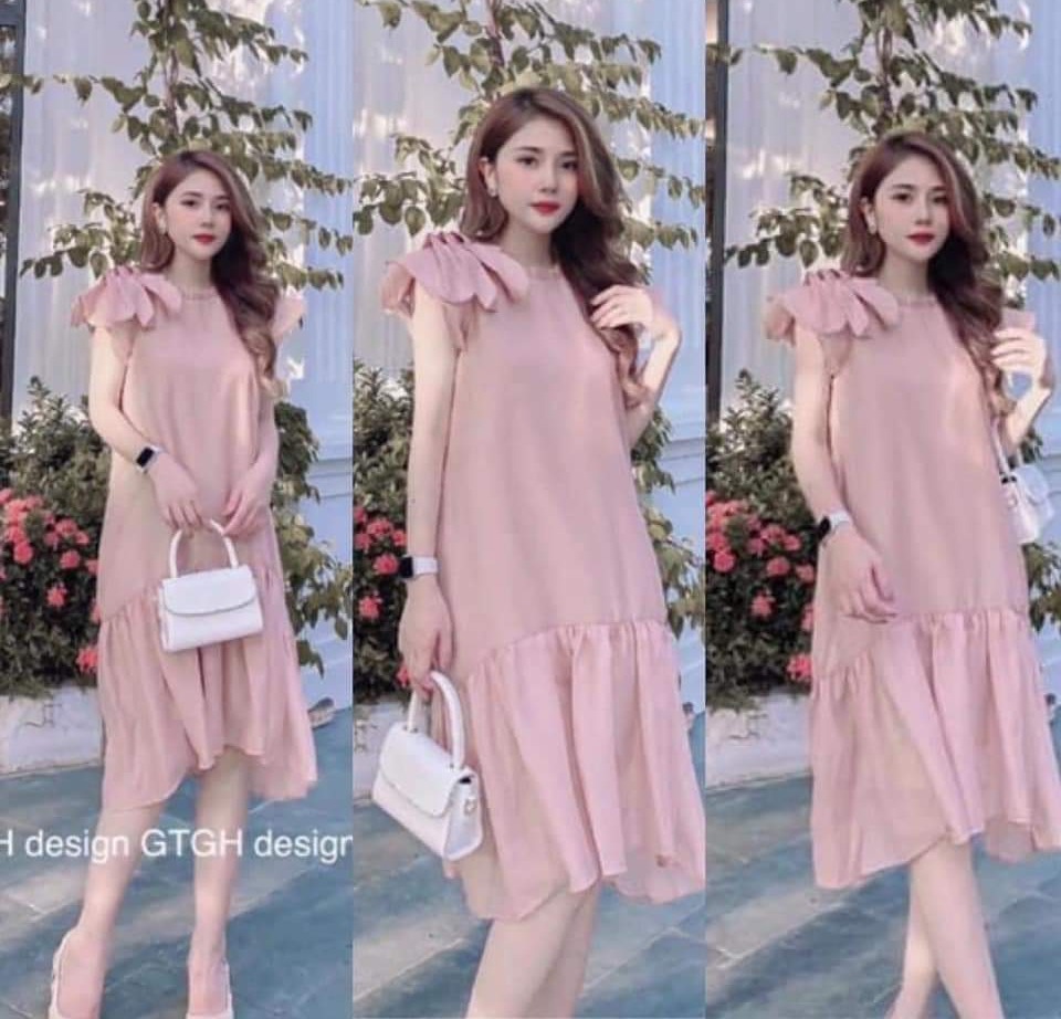 Đầm bầu công sở,Kiểu Dáng Năng Động Trẻ Trung Cho Bạn Thoải Mái Vận Động.free Size Cho Các Mẹ Từ 45-70kg