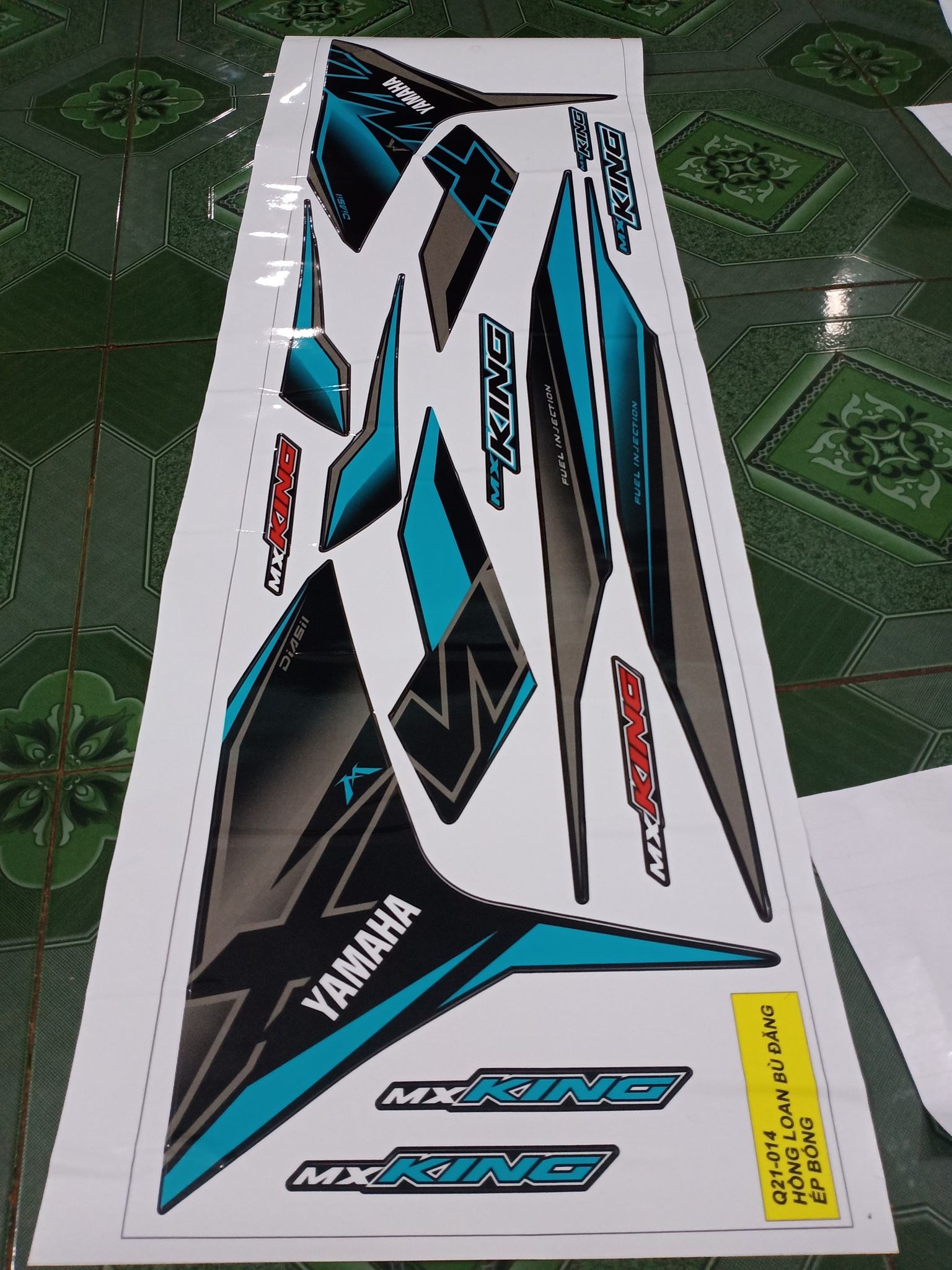 Tem rời Exciter 150  MX xanh đen