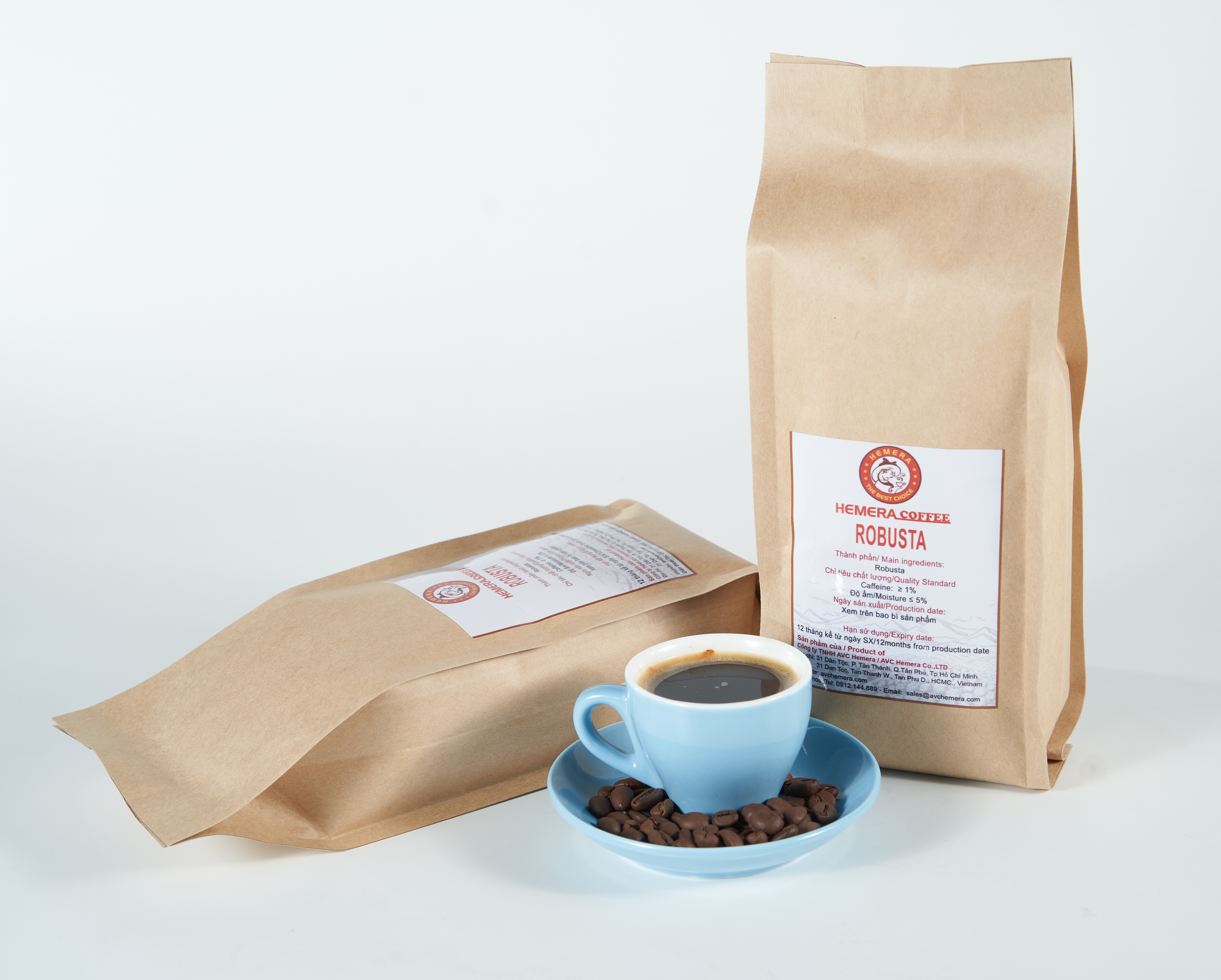 [HCM]CÀ PHÊ HẠT NGUYÊN CHẤT ROBUSTA RANG MỘC HEMERA COFFEE