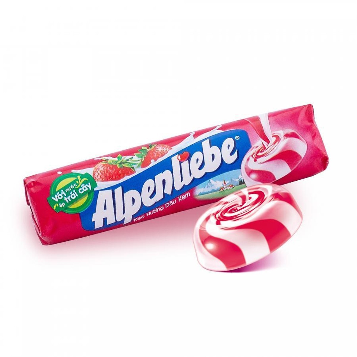 Kẹo Alpenliebe Vị Dâu gói 16 thỏi
