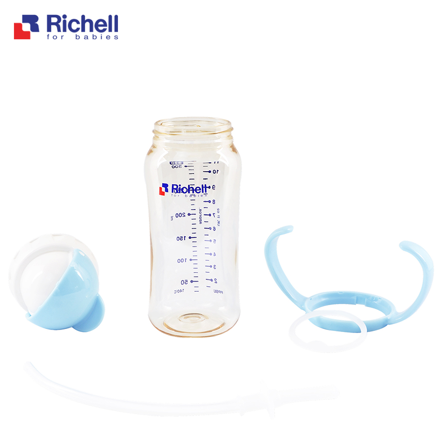 BÌNH ỐNG HÚT PPSU RICHELL (320ML-XANH LƠ)