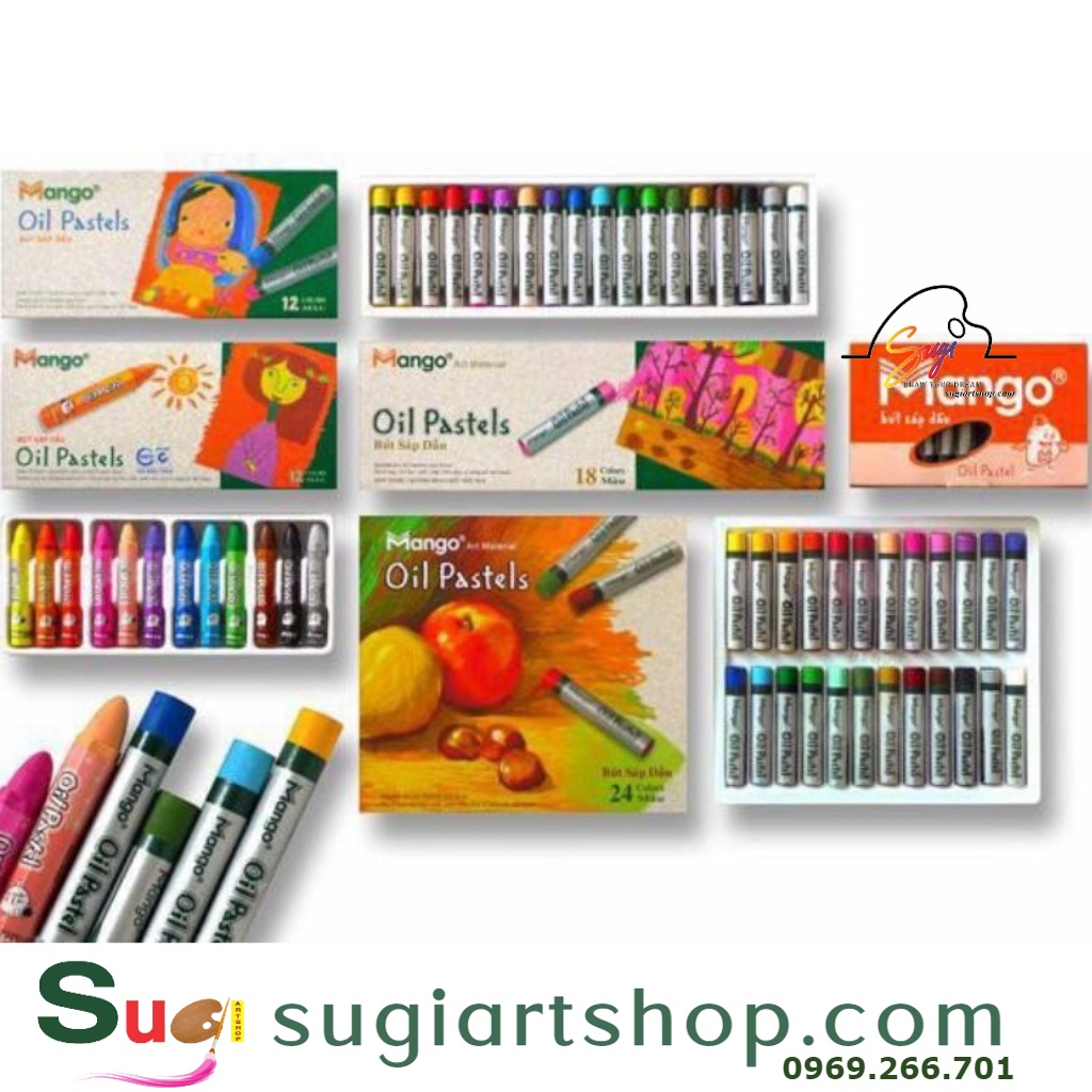 Bút Sáp Dầu Mango 18/24 Màu, Mango Oil Pastels