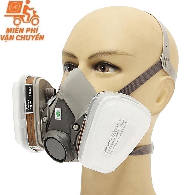 Khẩu Trang Kiêm Mặt Nạ Phòng Độc 3M phin lọc chứa than hoạt tính tự nhiên 100% có tác dụng thanh lọc độc tố, kháng khử khói bụi, lọc bụi không khí PM2.5 mang tới sự bảo vệ hô hấp cho người đeo sử dụng mặt nạ.