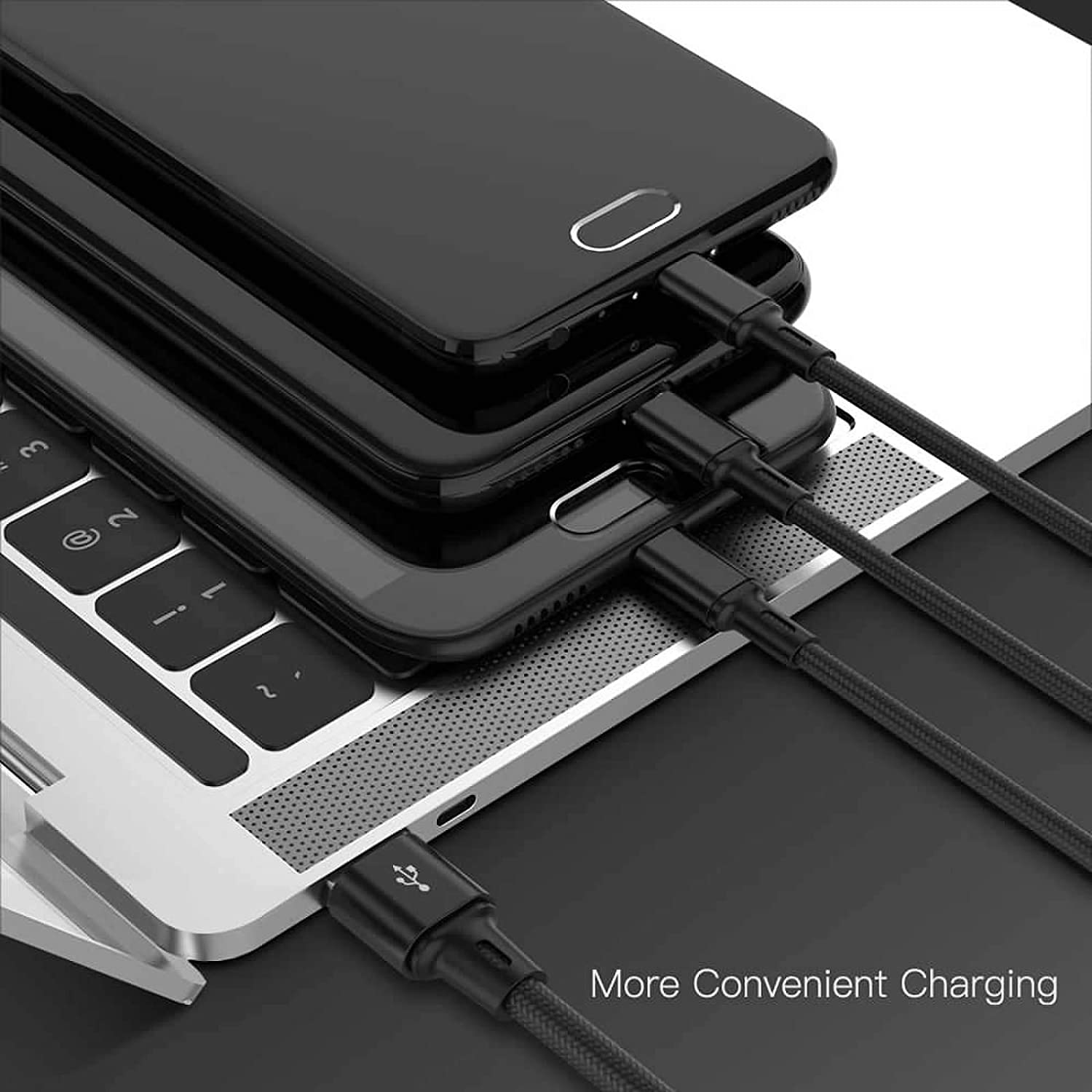 Cáp Sạc Đa năng 3in1 dành cho iPhone Lightning Type C Micro dây dù dài 1.2m