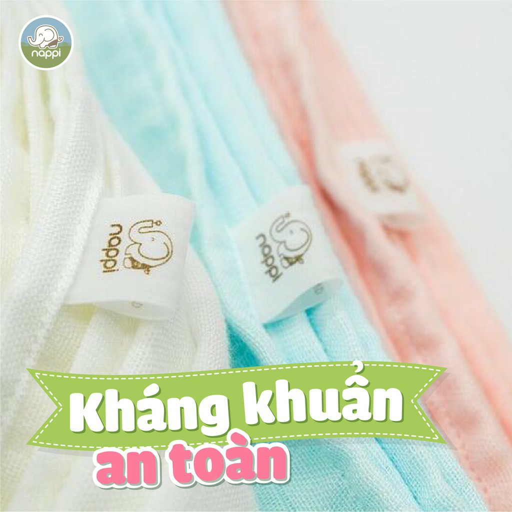 [HCM]Khăn sữa sợi tre Nappi (6 chiếc/ hộp)