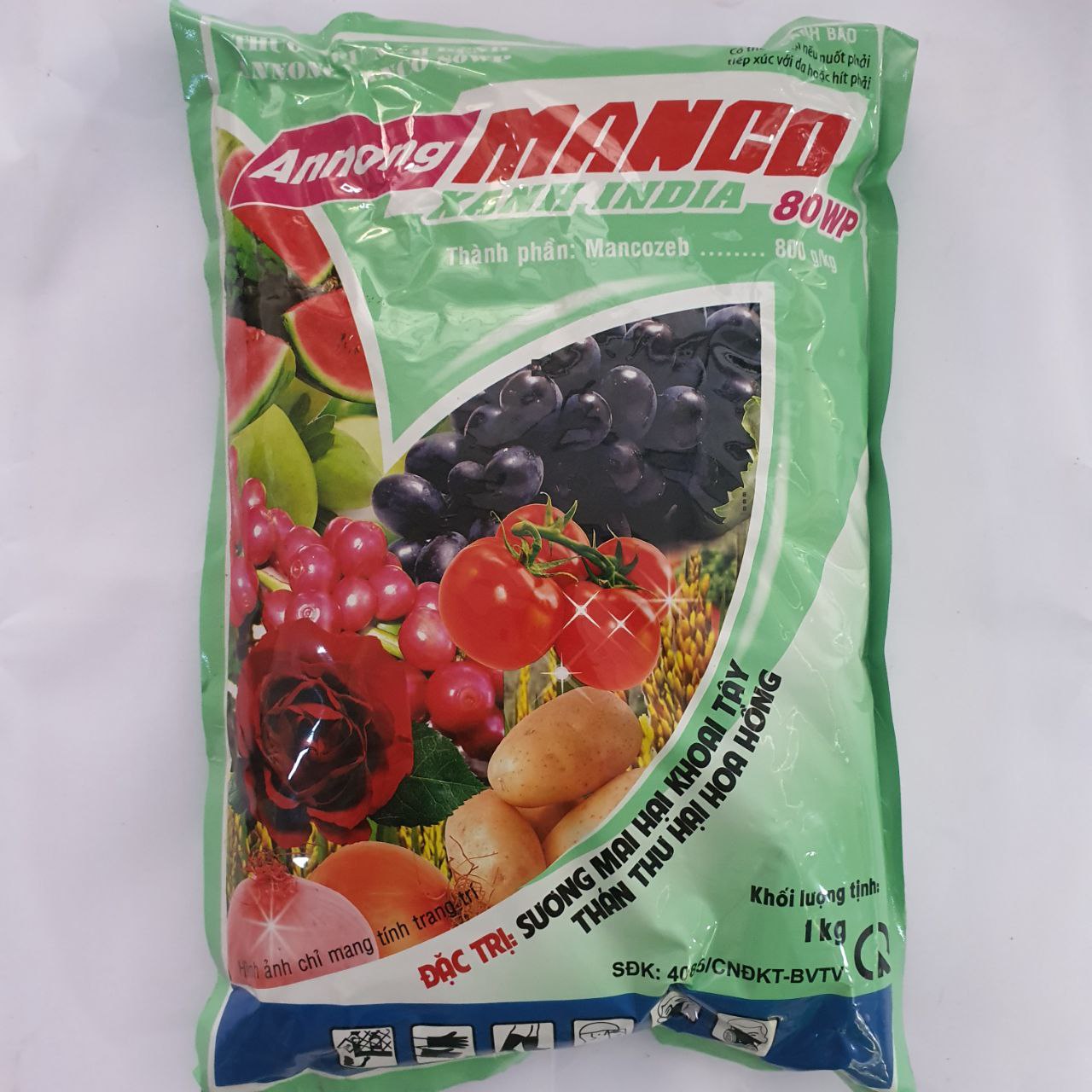 Thuốc trừ bệnh Manco Xanh 80WP sương mai, nấm hồng - 1Kg