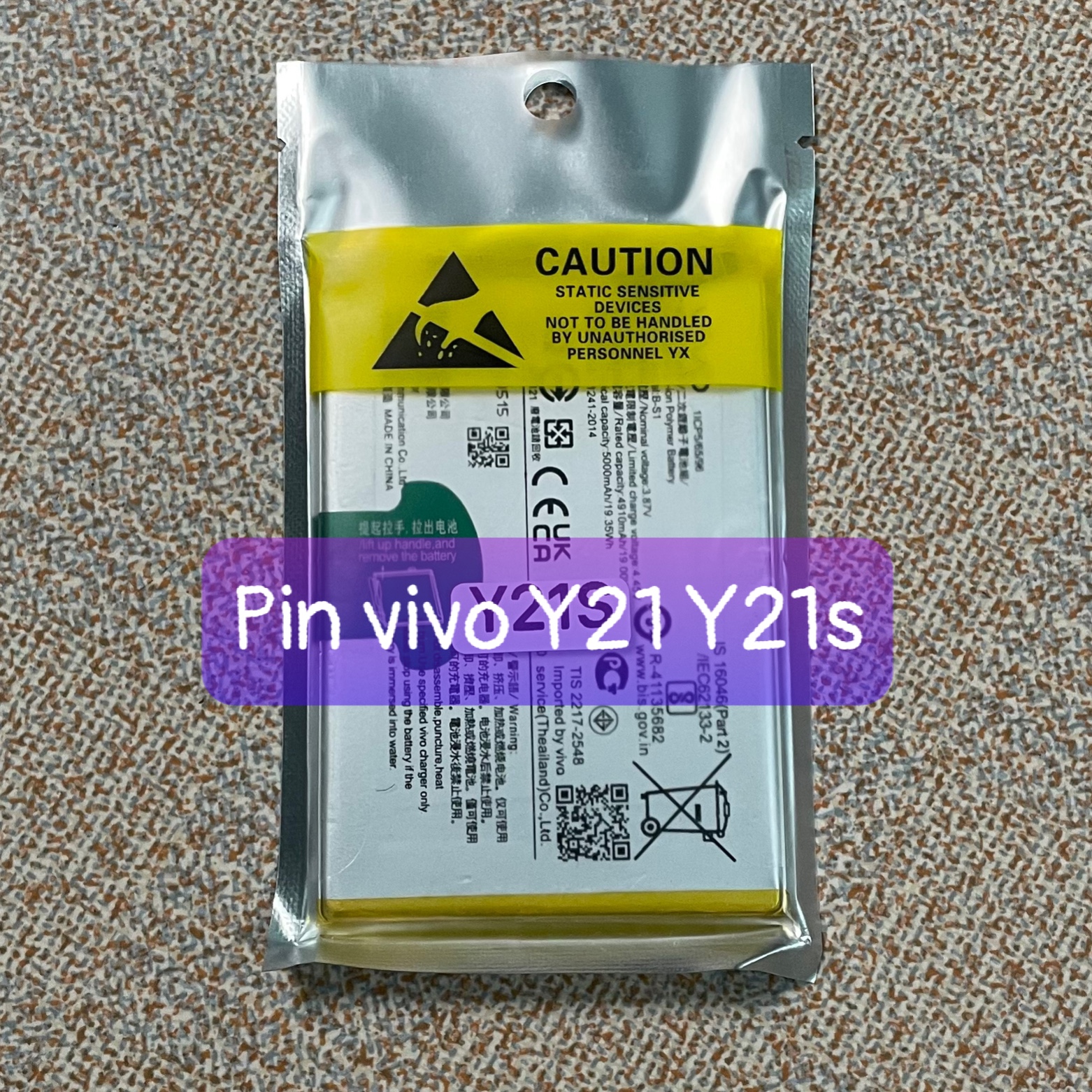Pin vivo y21 / y21s mã b-s1 pin zin dung lượng 5000mah