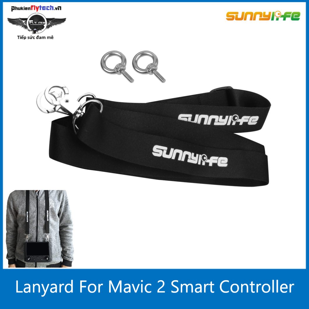 Dây đeo Smart Controller Mavic 2 - chuyên dụng - DJI Smart controller neck strap – professional - SunnyLife - Hàng chính hãng - Tiện lợi., chất liệu vải bền bỉ - Giúp cho người sử dụng dễ dàng điều khiển Flycam