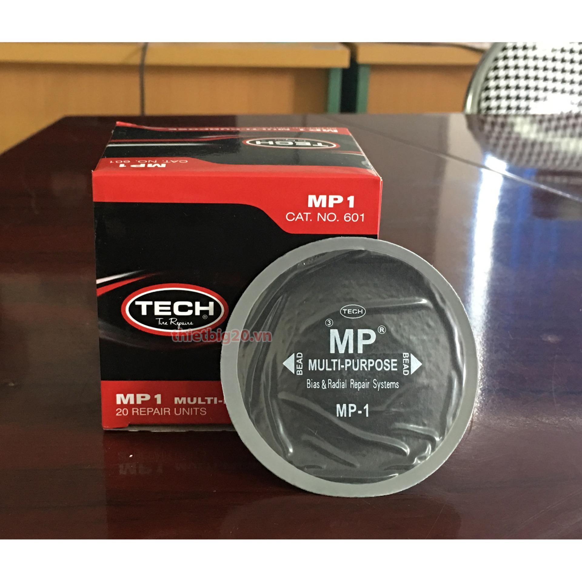 Hộp 20 miếng vá lốp bố chéo và bố thẳng Tech MP-1 (Bias/Radial, 75mm)