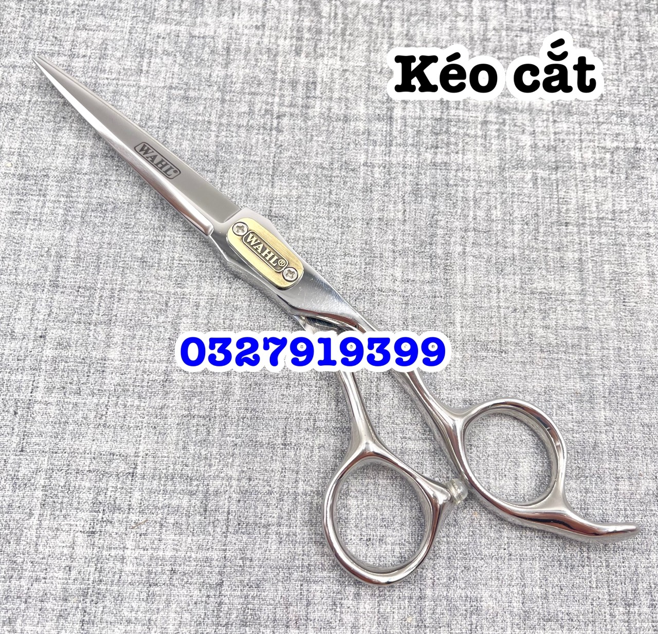 WAHL Kéo cắt tỉa tóc cao cấp 6.0 in thép nhật S440C độ cứng 62HRC lưỡi sắc bén thiết kế tay cầm thuận tiện chất lượng tốt nhất ( W 2 ốc )