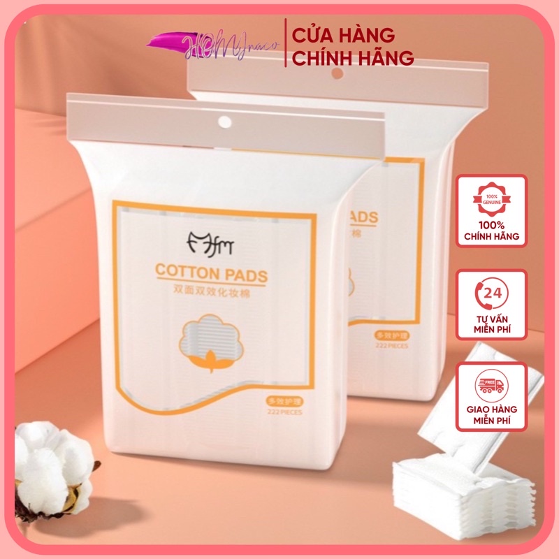 Bông Tẩy trang 3 lớp cotton Bông tẩy trang 222 miếng 1 túi