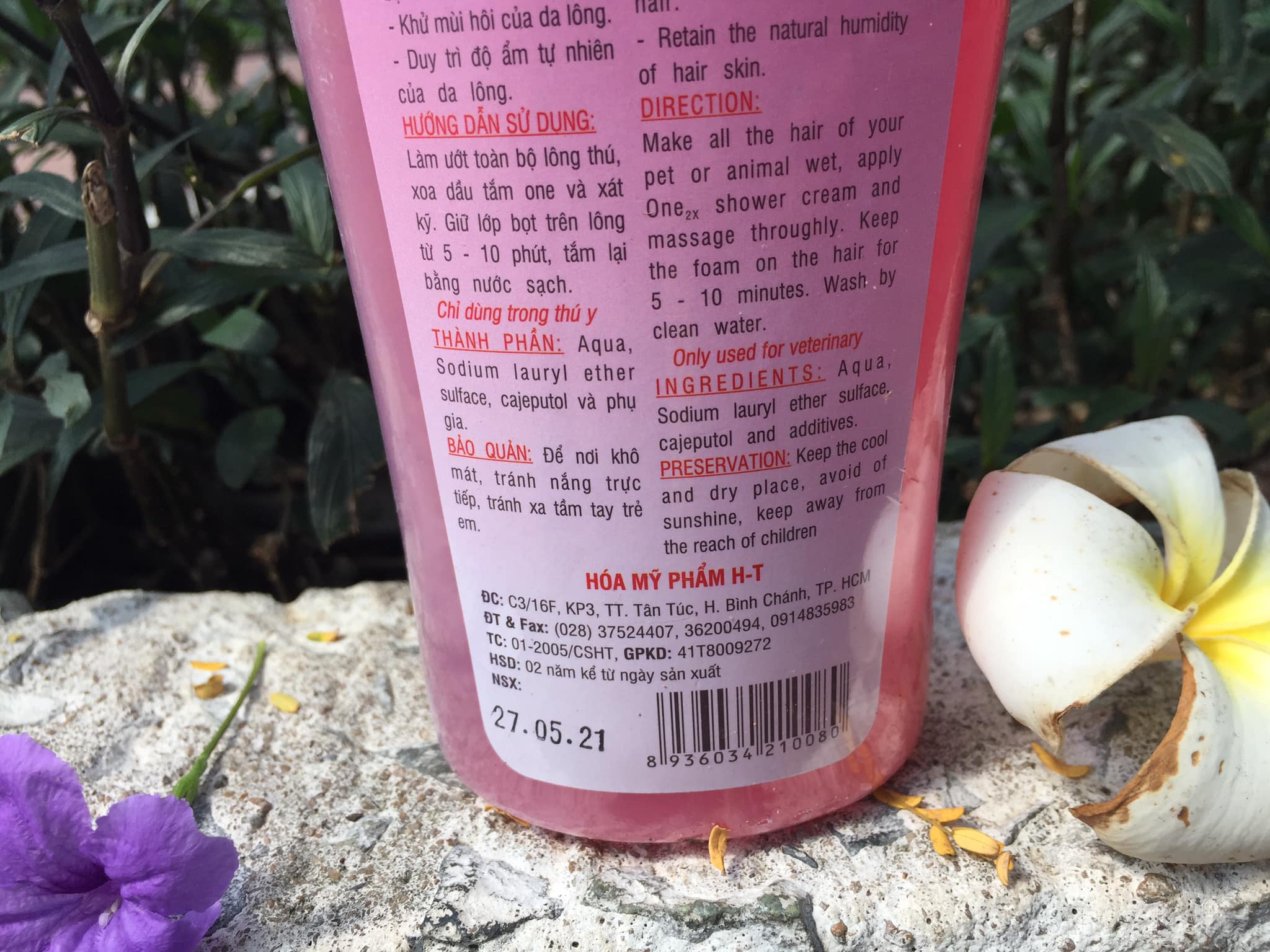 Dầu tắm Chó Mèo ONE 2X  500 ml sạch ve rận