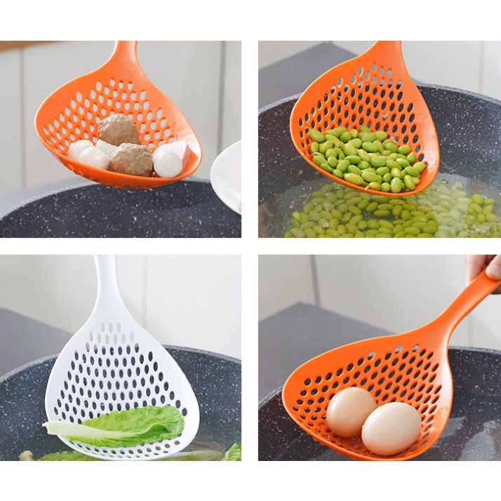 Noodles, food skimmer spoon