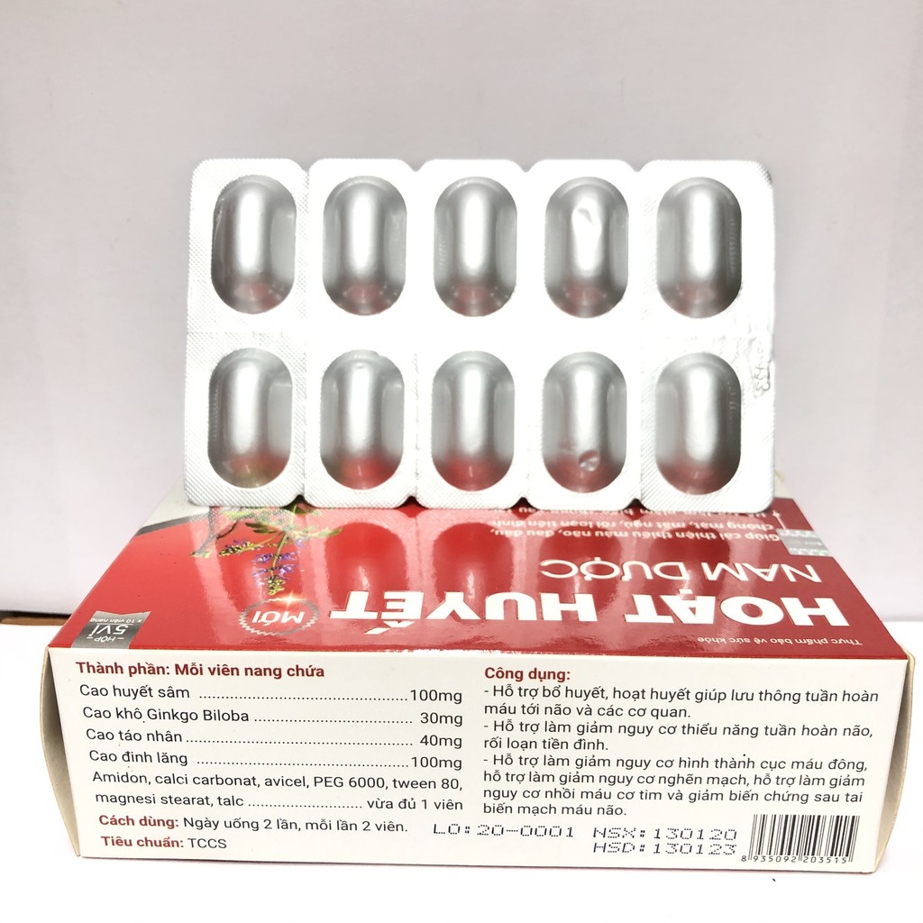 [HCM]Hoạt huyết Nam Dược (hộp 50 viên) - cvspharmacy